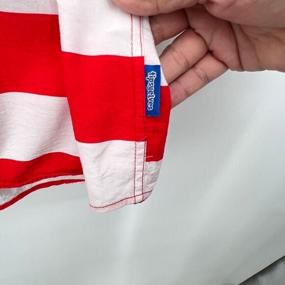 Tipsy Elves American Flag Shirt Men’s Size Medium USA Button Down Patriotic - Picture 5 of 8